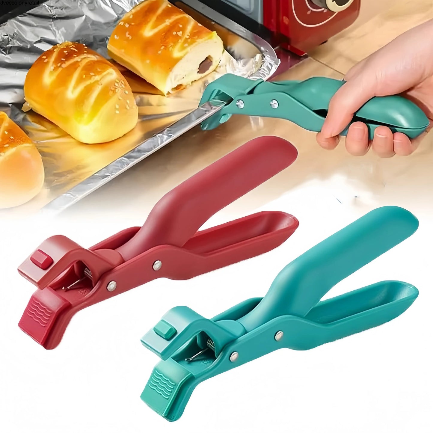 2PCS Anti-Scald Plate Gripper Tongs for Hot Dishes