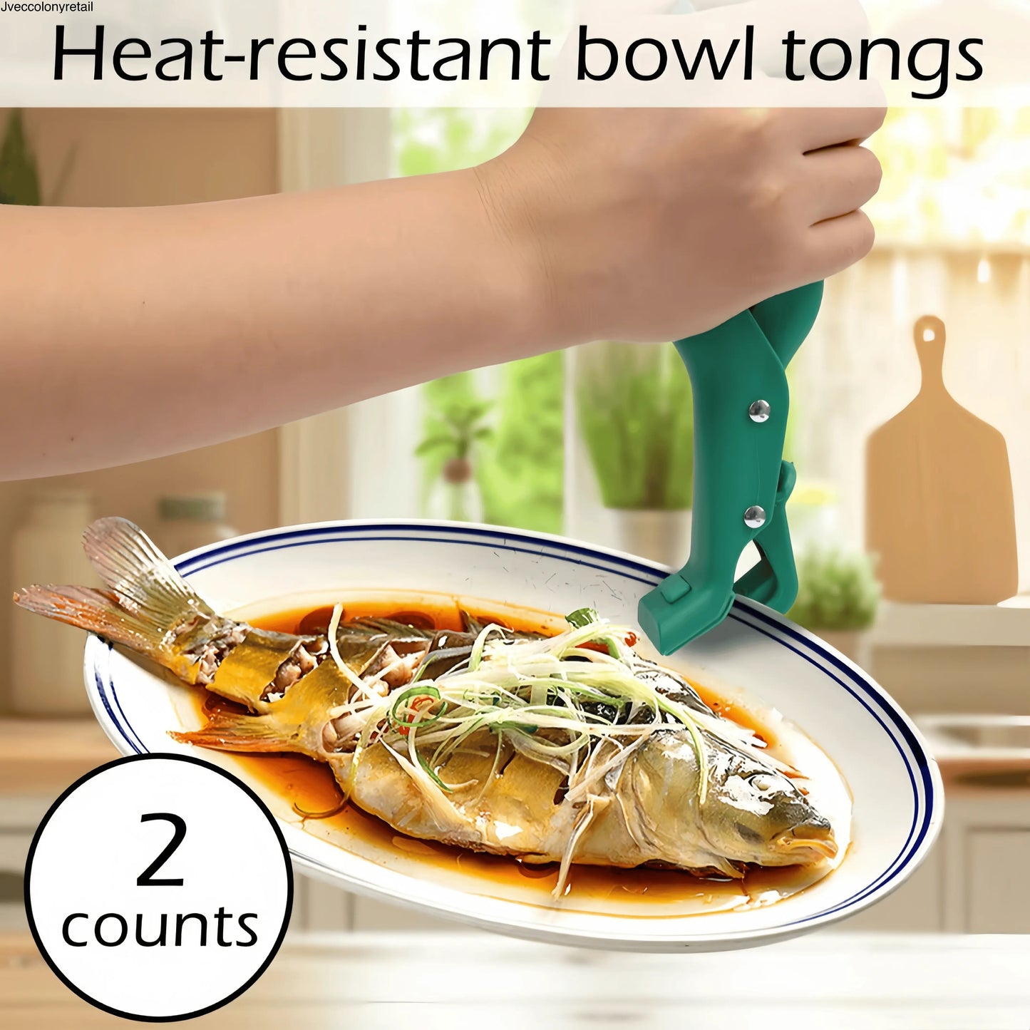 2PCS Anti-Scald Plate Gripper Tongs for Hot Dishes